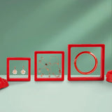 10Pcs Transparent Pe Film Jewelry Display Holder Suspended Packing Box