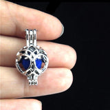 Tree Shape Pearl Cage Locket Aromatherapy Diffuser Necklace Bracelet