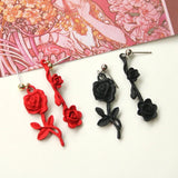 10Pcs Red Rose Charms DIY Earrings Bracelet Necklace Pendant Jewelry