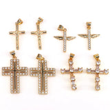 10Pcs CZ Pave Cross Charms Pendant for Jewelry Making