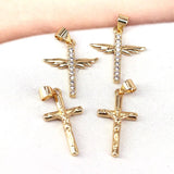 10Pcs CZ Pave Cross Charms Pendant for Jewelry Making