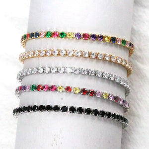 10Pcs CZ Tennis Crystal Bracelet Girl Party Jewelry