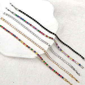 10Pcs CZ Tennis Crystal Bracelet Girl Party Jewelry