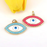 10Pcs Colorful Enamel Eyes Charms Jewelry 2021 New Charms Necklace Pendants