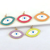 10Pcs Colorful Enamel Eyes Charms Jewelry 2021 New Charms Necklace Pendants