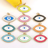 10Pcs Colorful Enamel Eyes Charms Jewelry 2021 New Charms Necklace Pendants