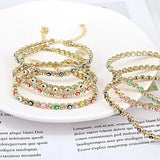 10Pcs CZ Tennis Rainbow Bracelet for Girls