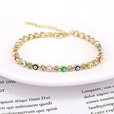 10Pcs CZ Tennis Rainbow Bracelet for Girls