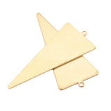 10Pcs Triangle Earrings Brass Charm Metal Stamping Blanks