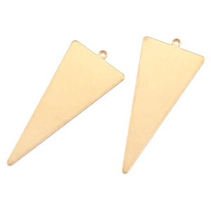 10Pcs Triangle Earrings Brass Charm Metal Stamping Blanks