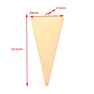 10Pcs Triangle Earrings Brass Charm Metal Stamping Blanks