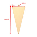 10Pcs Triangle Earrings Brass Charm Metal Stamping Blanks