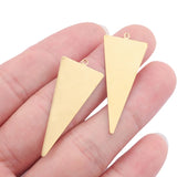 10Pcs Triangle Earrings Brass Charm Metal Stamping Blanks