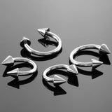10Pcs Titanium Nose Piercing Horseshoe Ring Hoop Septum Nipple Eyebrow