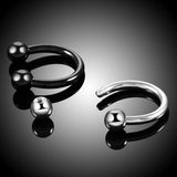 10Pcs Titanium Nose Piercing Horseshoe Ring Hoop Septum Nipple Eyebrow