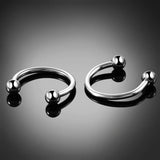 10Pcs Titanium Nose Piercing Horseshoe Ring Hoop Septum Nipple Eyebrow