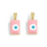 10Pcs Evil Eyes Pendants Lucky Eyes Charms DIY Necklace Making