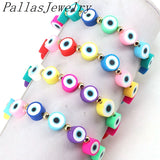 10Pcs Colorful Bead Eye Bracelets for Women
