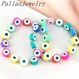 10Pcs Colorful Bead Eye Bracelets for Women