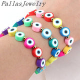 10Pcs Colorful Bead Eye Bracelets for Women