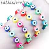 10Pcs Colorful Bead Eye Bracelets for Women