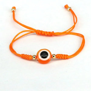 10Pcs Eye Braided Bracelet Adjustable Rope Multicolor Eye Bead Bracelet