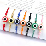 10Pcs Eye Braided Bracelet Adjustable Rope Multicolor Eye Bead Bracelet