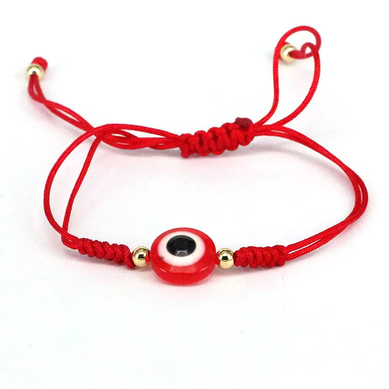 10Pcs Eye Braided Bracelet Adjustable Rope Multicolor Eye Bead Bracelet