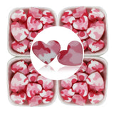 10Pcs Valentine's Leopard Sweet Heart Silicone Beads Baby Teether DIY