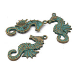 10Pcs Sea Horse Charms for DIY Necklace Making Patina Greek Animal Pendants