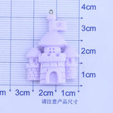 10Pcs Castle Resin Charms DIY Jewelry Making Pendants Earring Necklace Keych