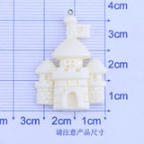 10Pcs Castle Resin Charms DIY Jewelry Making Pendants Earring Necklace Keych