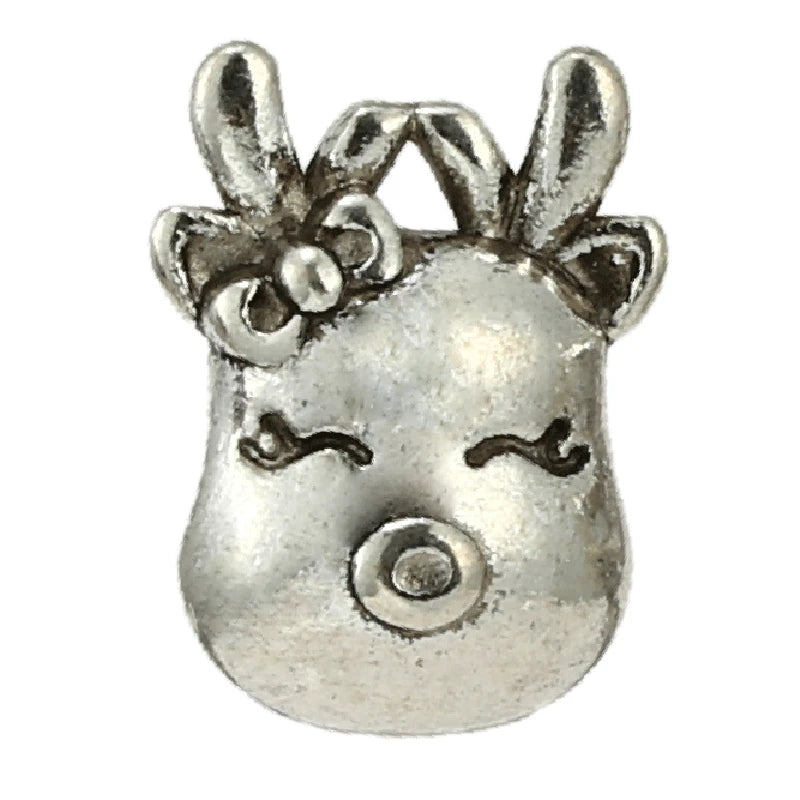 10Pcs Silver-plated Cartoon Animal Charms DIY Jewelry Making