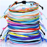 10Pcs Waterproof Wax Thread Bracelets Multicolor Boho Friendship Jewelry