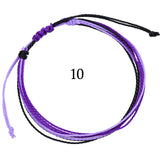 10Pcs Waterproof Wax Thread Bracelets Multicolor Boho Friendship Jewelry