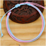 10Pcs Waterproof Wax Thread Bracelets Multicolor Boho Friendship Jewelry