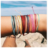 10Pcs Waterproof Wax Thread Bracelets Multicolor Boho Friendship Jewelry