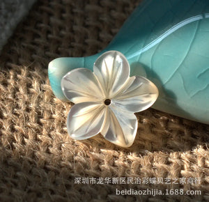 10Pcs Natural Mother Pearl Shell Flower Shell Beads Diy Earrings Jewelry