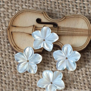 10Pcs Natural Mother Pearl Shell Flower Shell Beads Diy Earrings Jewelry