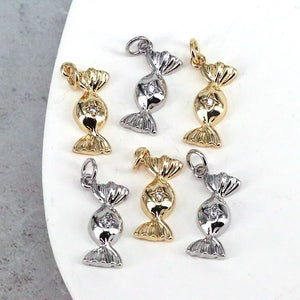 10Pcs Copper Candy Pendant for Jewelry Making