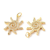 10Pcs 26x18mm 18K Plated Sun Charms Pendants DIY Jewelry Findings