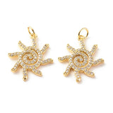10Pcs 26x18mm 18K Plated Sun Charms Pendants DIY Jewelry Findings