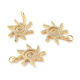 10Pcs 26x18mm 18K Plated Sun Charms Pendants DIY Jewelry Findings