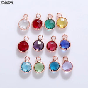 10Pcs 6mm Rose Crystal Cz Rhinestone Charms for Jewelry Making