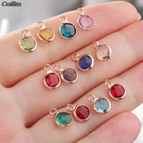 10Pcs 6mm Rose Crystal Cz Rhinestone Charms for Jewelry Making