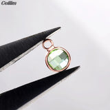 10Pcs 6mm Rose Crystal Cz Rhinestone Charms for Jewelry Making