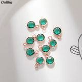 10Pcs 6mm Rose Crystal Cz Rhinestone Charms for Jewelry Making