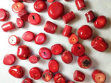 10pcs Natural Red Coral Shaped Jewelry Pendants