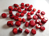 10pcs Natural Red Coral Shaped Jewelry Pendants