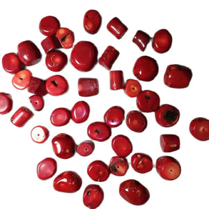 10pcs Natural Red Coral Shaped Jewelry Pendants